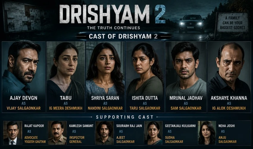 Cast of Drishyam 2