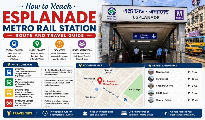 How to Reach Esplanade Metro Rail Station