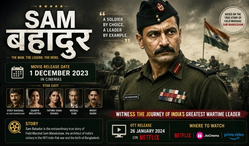 Sam Bahadur Movie Release Date
