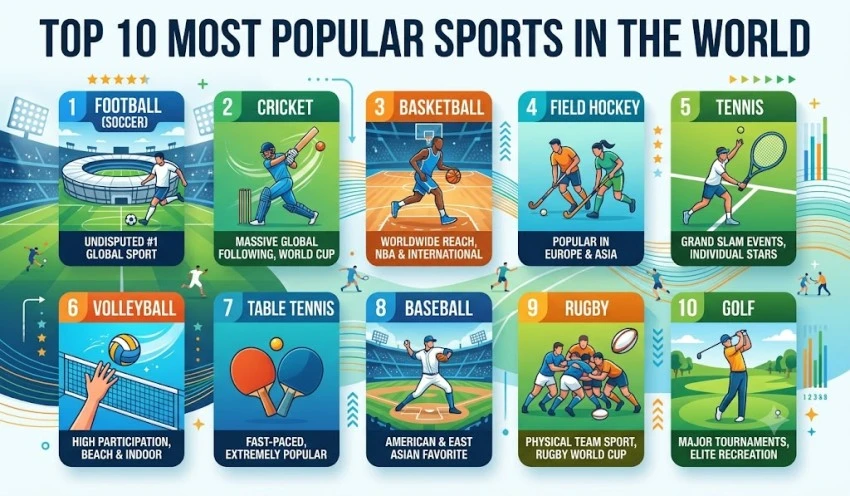 Top 10 Most Popular Sports in the World